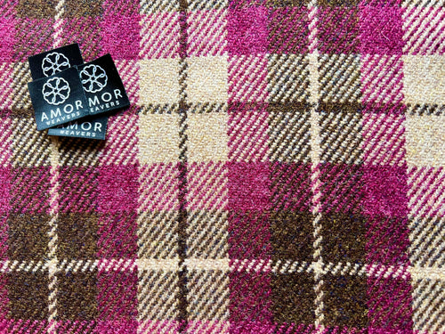 “Seaweed” check double width soft British wool tweed. Winter weight.