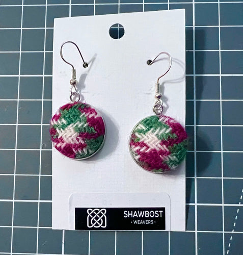Harris Tweed Christmas Houndstooth check Earrings
