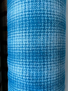 Turquoise/light blue ombre Harris Tweed check