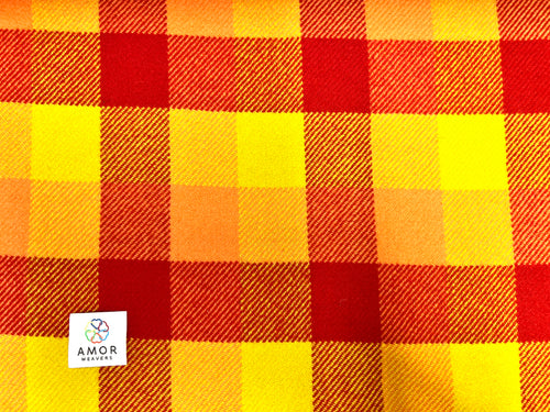 AMOR TWEED BRITISH LAMBSWOOL  block check.