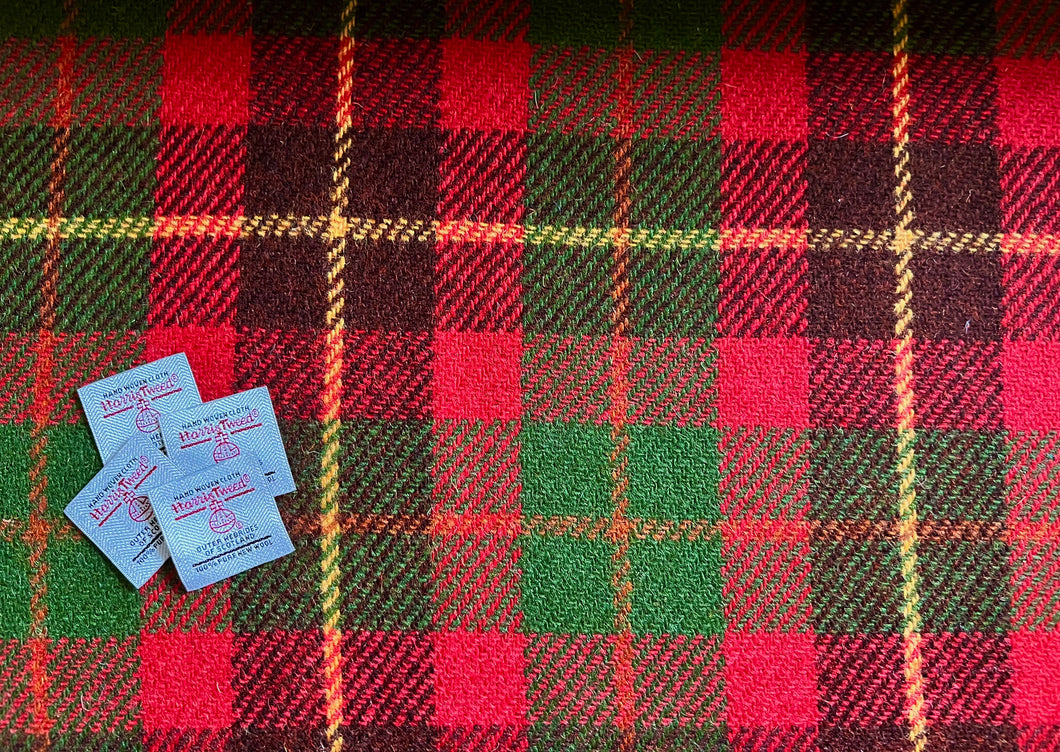 Autumnal Harris Tweed double width check