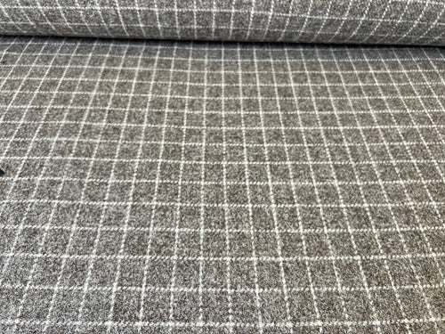 UNDYED British wool windowpane AMOR TWEED