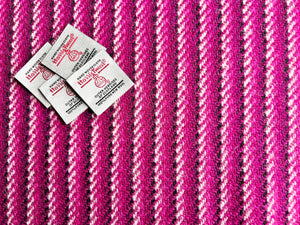 Pink stripe single width Harris Tweed