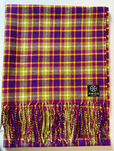 Supersoft AMOR tweed shawl meadow check