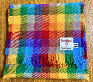 Harris tweed rainbow scarf