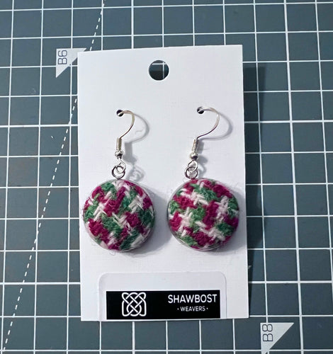 Harris Tweed Christmas smallest check Earrings