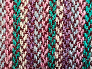 Pastel stripe (wine weft) British wool AMOR tweed