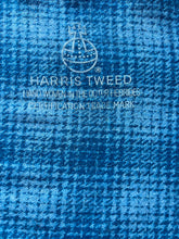 Turquoise/light blue ombre Harris Tweed check