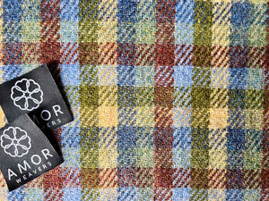 6 colour check British wool AMOR TWEED