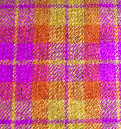 Pink/Orange/Yellow Harris Tweed check