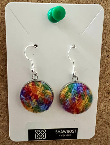 Harris Tweed rainbow check Earrings