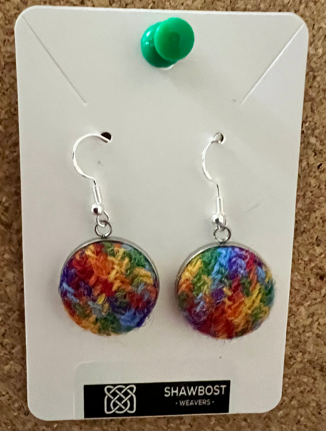 Harris Tweed rainbow check Earrings