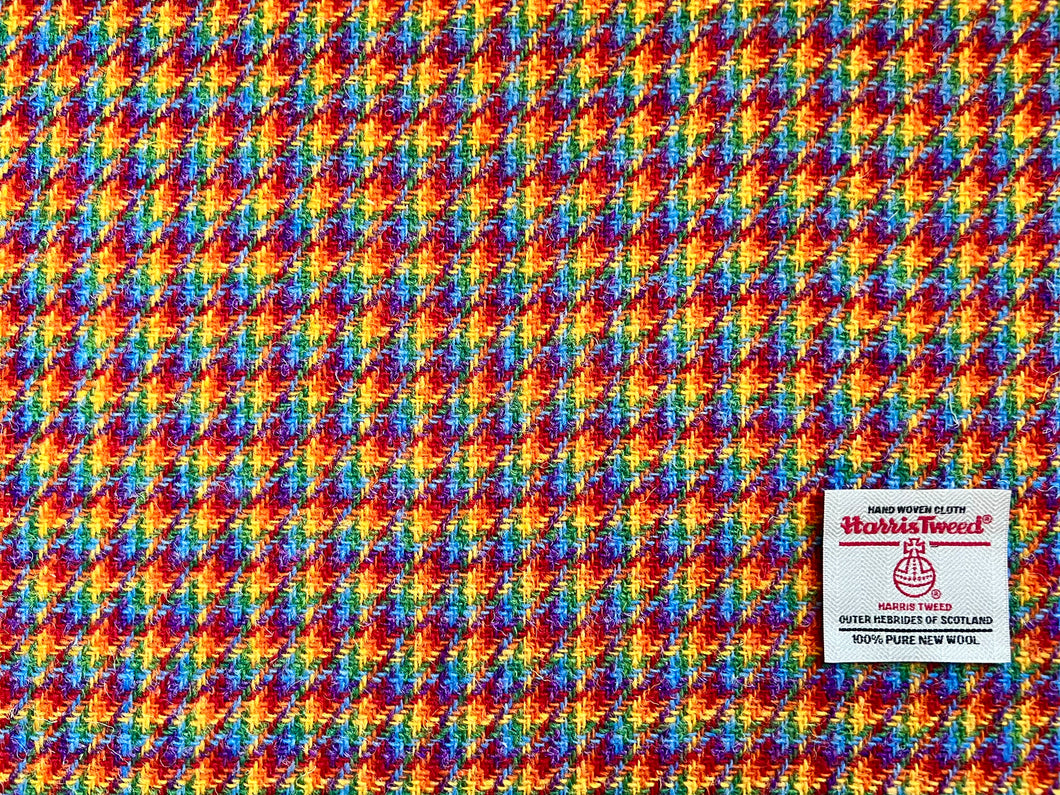 Smallest Rainbow check Harris Tweed