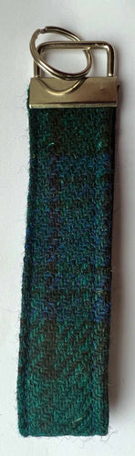 Blackwatch Harris tweed key fob