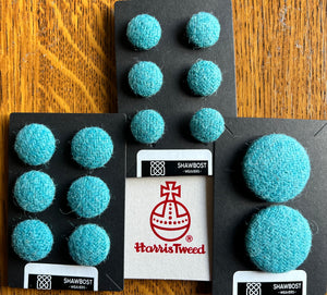 Teal Harris Tweed buttons