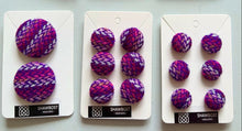Purples/pinks Harris Tweed buttons