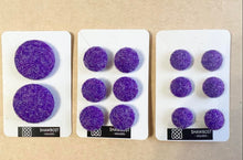 Purple Harris Tweed buttons